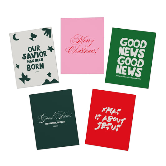 (5 PACK) CHRISTMAS GREETING CARDS