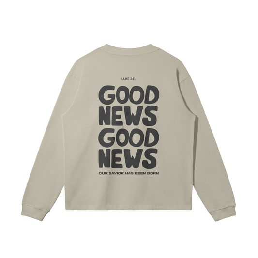 "GOOD NEWS" UNISEX LONG SLEEVE SHIRT